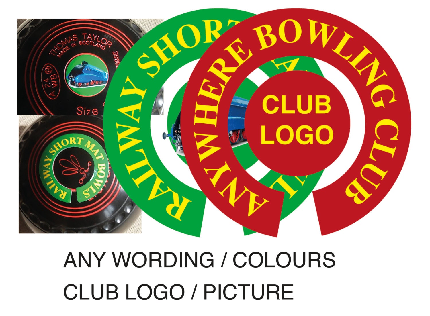 Bowls Stickers, Fully Personalised With Any Words or Artwork, Indoor ...