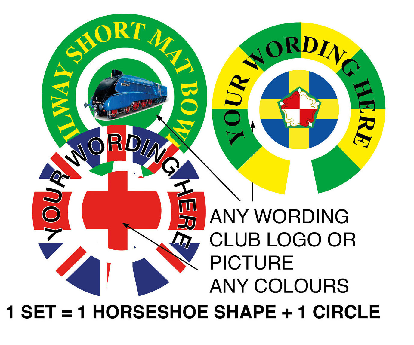 Bowls Stickers, Fully Personalised With Any Words or Artwork, Indoor