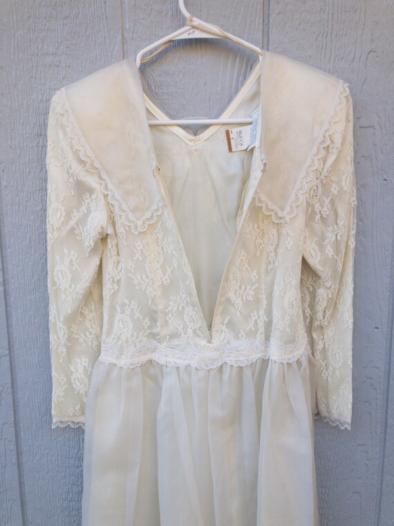 Vintage Jessica McClintock Gunne Sax Girls Sz 8 Ivory… - Gem