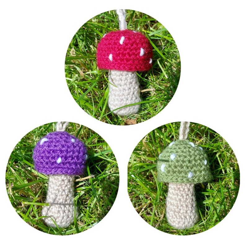 Crocheted festival toadstool mushroom lip balm chapstick Etsy