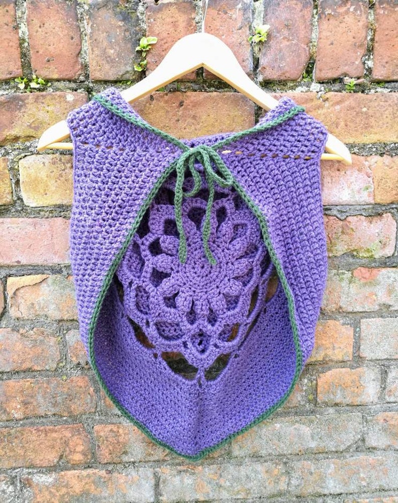 Crocheted hooded cropped festival bolero jacket