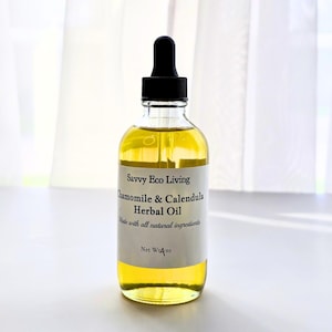 Calendula Chamomile Herbal Oil: Apricot & Grapeseed, Organic Skincare