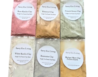 Clay Mask Single Use Package Sample Set  (6)