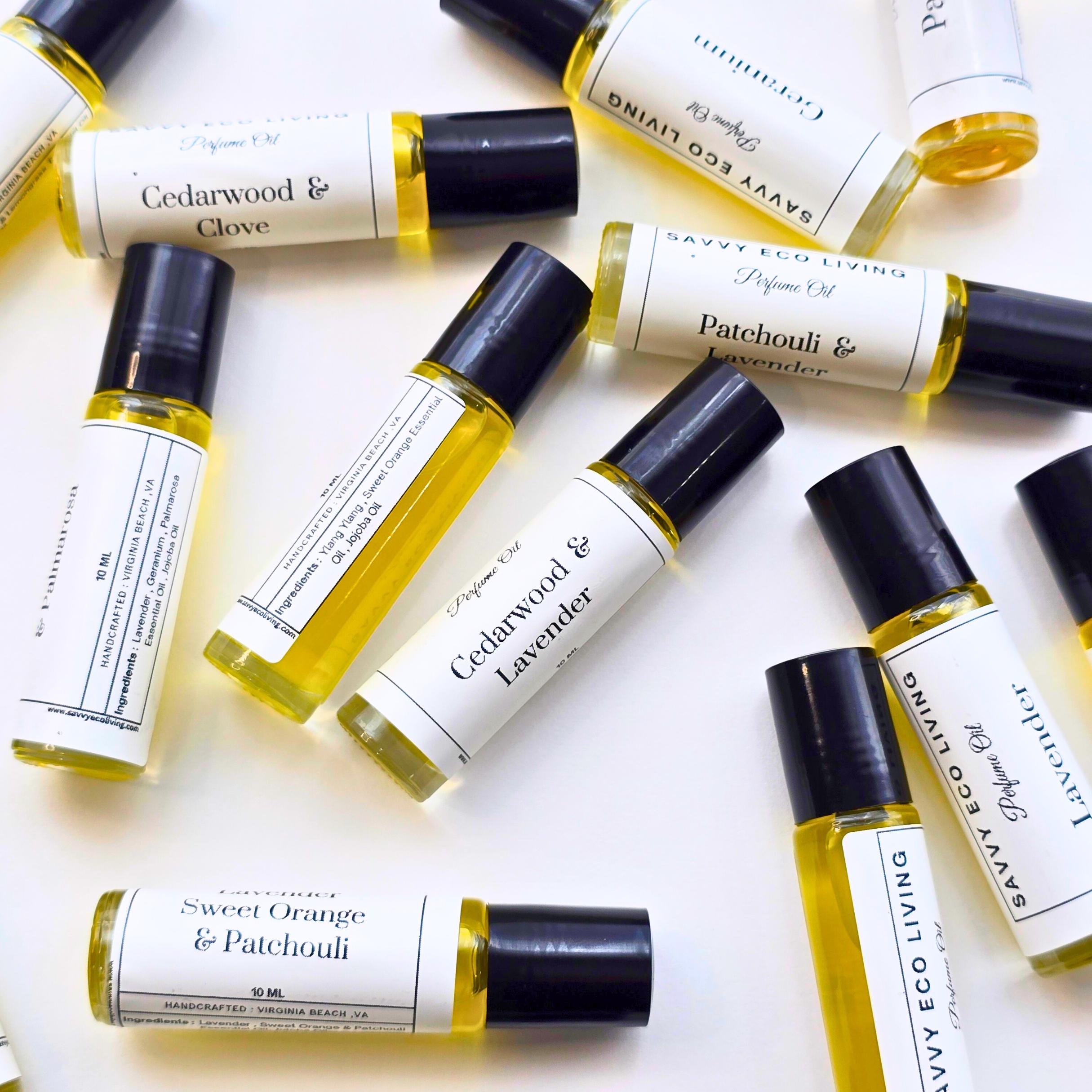 Lavender, Sweet Orange Patchouli Perfume Oil: Natural Essential