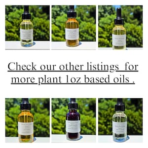 K&ouml;nnte beinhalten: Sechs Glasflaschen mit Tropfern, gef&uuml;llt mit verschiedenen &Ouml;len. Die Flaschen sind mit "Savvy Eco Living Organic" beschriftet und geben die Art des &Ouml;ls an. Der Text "Check our other listings for more plant 1 oz based oils." befindet sich unter den Flaschen.