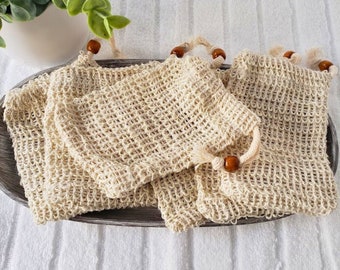 Sisal Soap Saver Bag: Natural Exfoliating Pouch