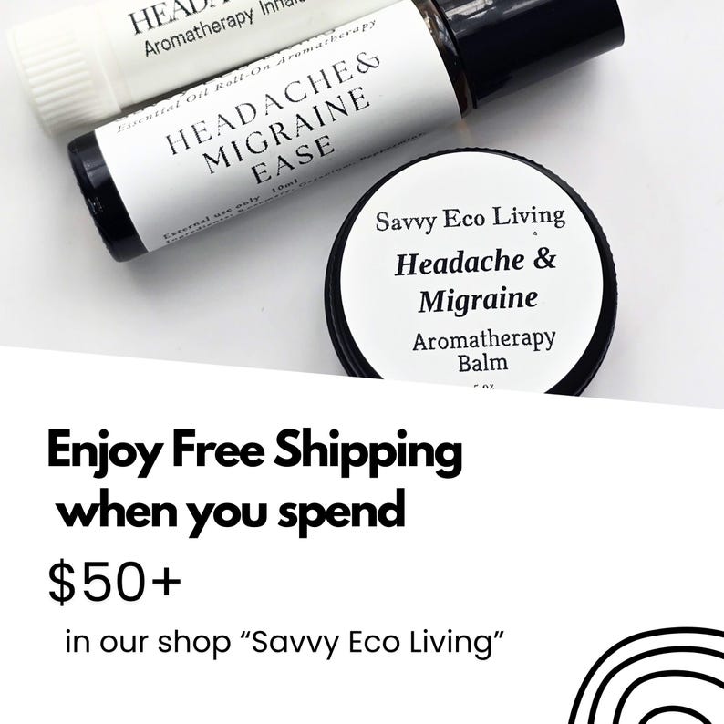 Headache Ease Aromatherapy: Essential Oil Roll-On, Nasal Inhaler, Balm Bild 2