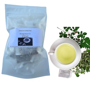 Moringa Herbal Tea Bags: Caribbean Blend, Caffeine-Free (15 Bags)