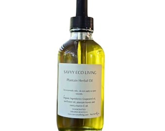 Organic Plantain Herbal Oil - Savvy Eco Living - 2 oz