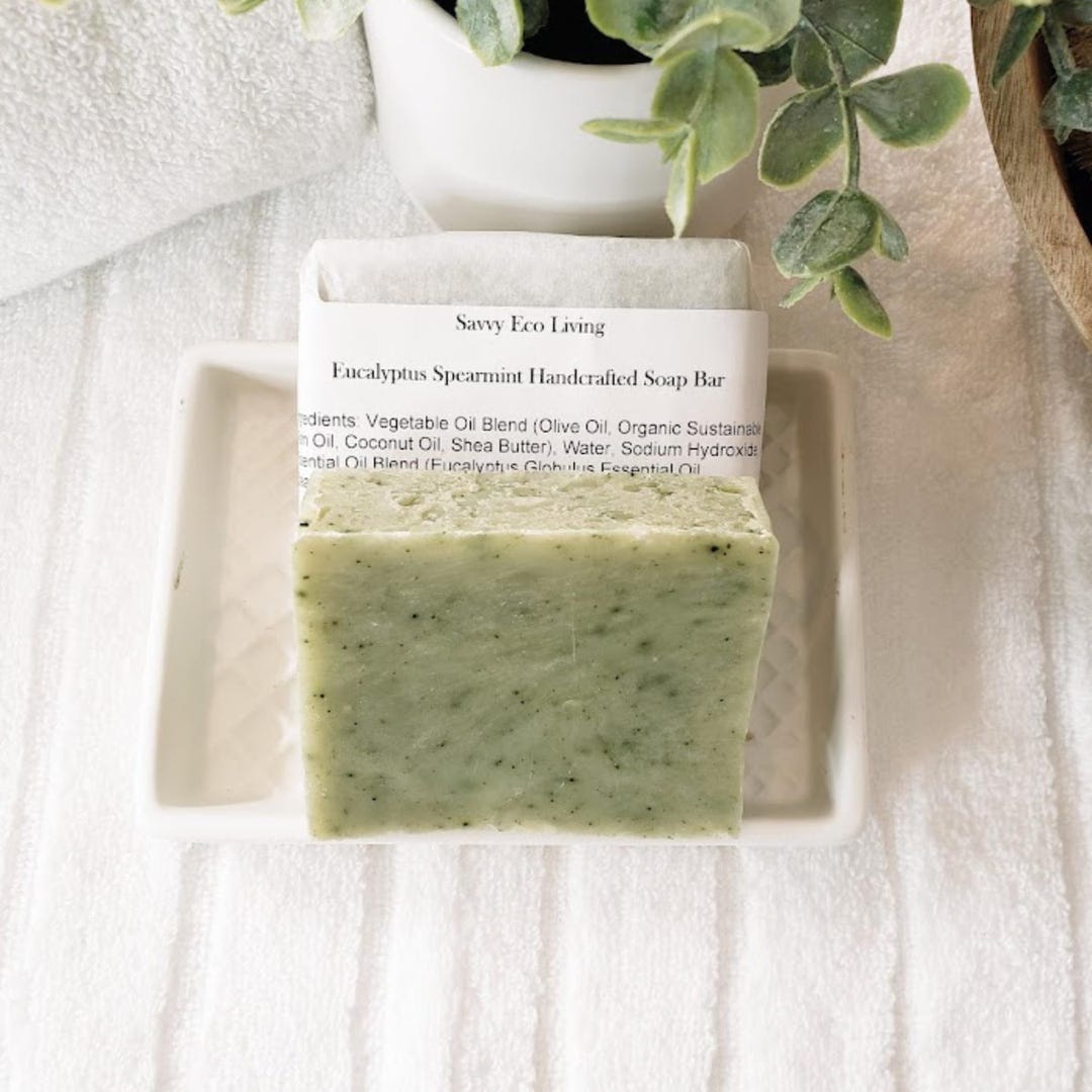 Eucalyptus Spearmint Handcrafted Soap Bar : Cold Pressed - Etsy