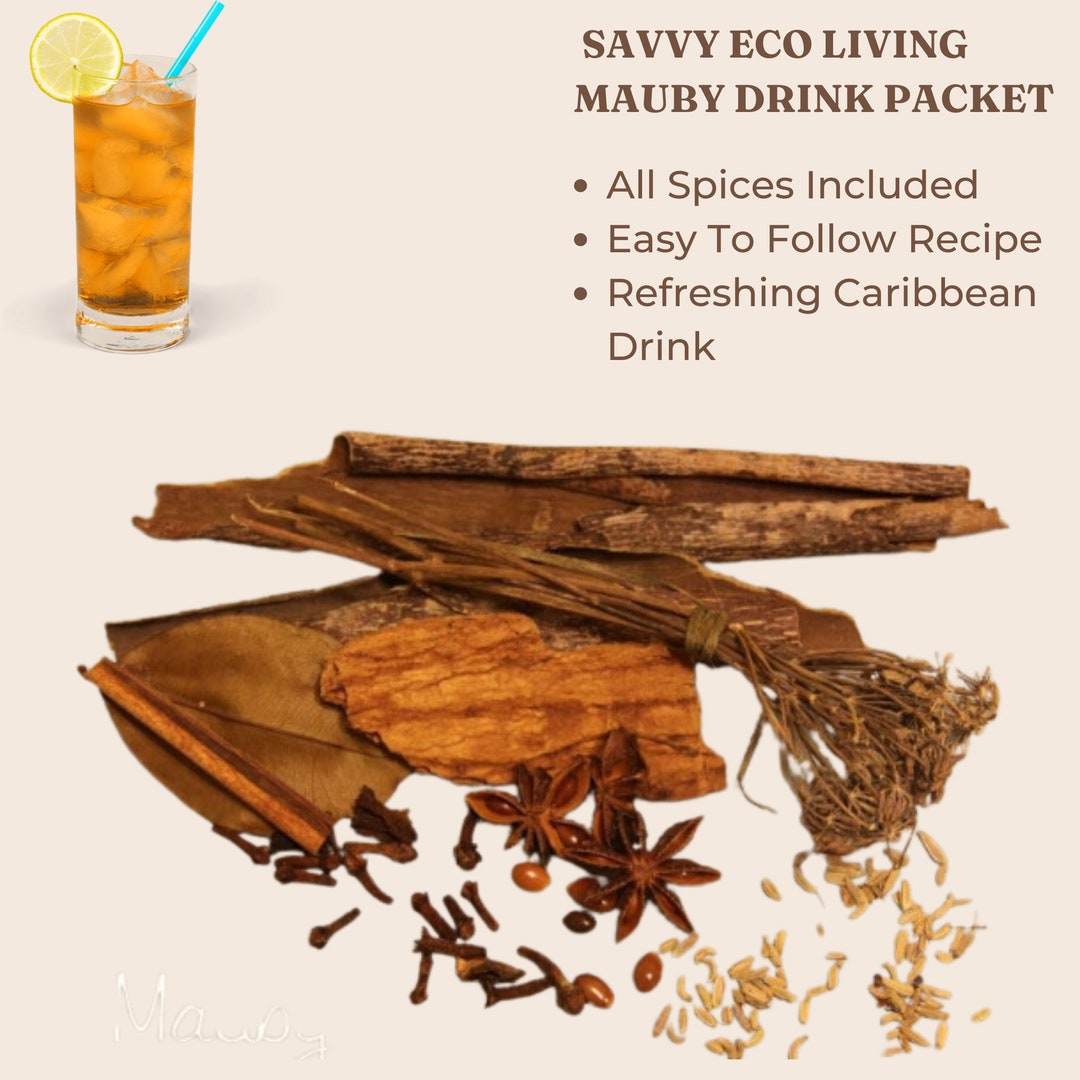 Mauby Bark Packet. Includes All Spices and Recipe to Make the