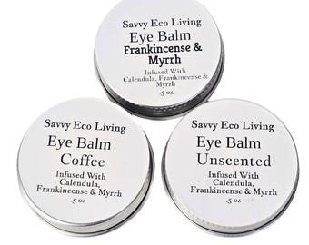 Frankincense & Myrrh Eye Balm: Calendula Infused Under Eye Butter 3 Options