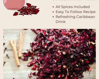 Trinidad Sorrel Drink Packet: Hibiscus, Spices & Recipe