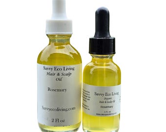 Organic Rosemary Hair and Scalp Oil:  Herbal Infusion