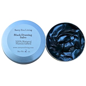 Organic Activated Charcoal Drawing Salve , boils, splinters, foreign bits . Charcoal Drawing Balm with Plantain And Calendula Herbs