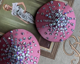 READY TO SHIP Burlesque Pasties with crystals