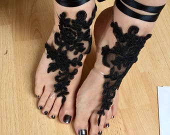 Showgirl Lace Barefoot Sandals
