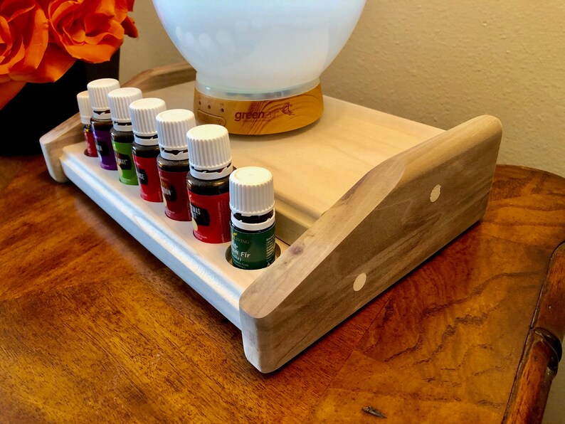 Essential oil diffuser stand w/ 7 bottle storage EO rack / Etsy