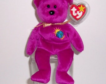 Ty Beanie Babies Millennium the Bear 1999, Rare Retired & Mint Condition