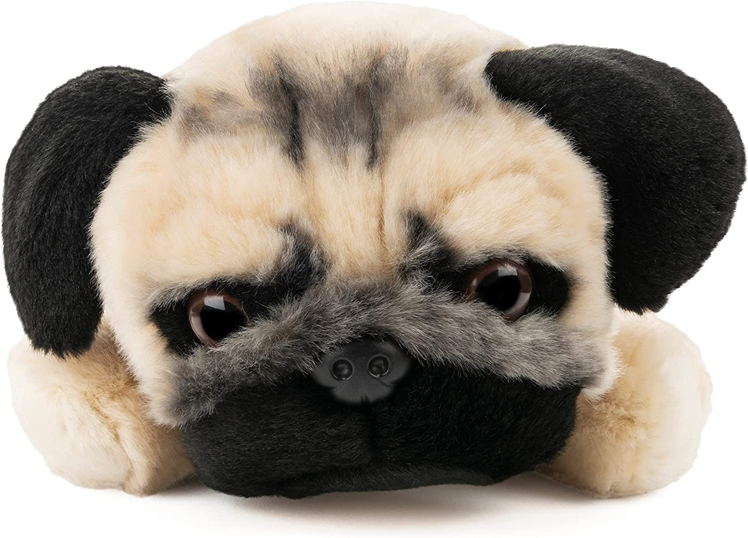 Source D828 Black Pug Plush Stuffed Animal Toy Leather Collar Vivid  Artificial Bulldog Plush Dog Pug Soft Toy on m.