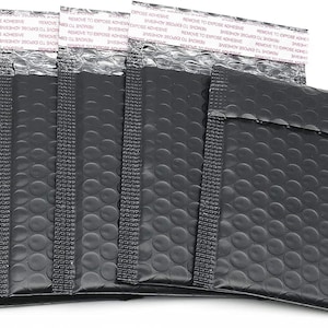 Sobre de burbujas negro de varios tamaños, sobres acolchados pequeños, bolsas de envío autoselladas