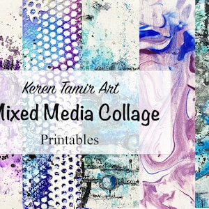 Mixed Media Collage Printable Papers #3