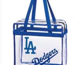 Dodgers Clear Stadium Bag.       (NOT PERSONALIZED) if you want to be personalized please choose the other listing. Otherwise no name or #.