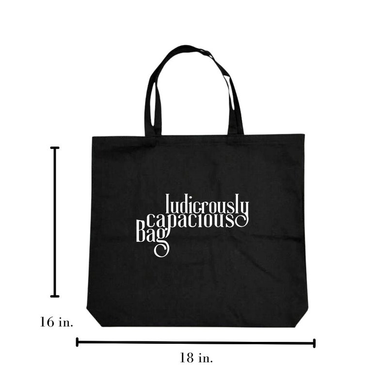 Ludicrously Capacious Bag Tote - Black - Etsy