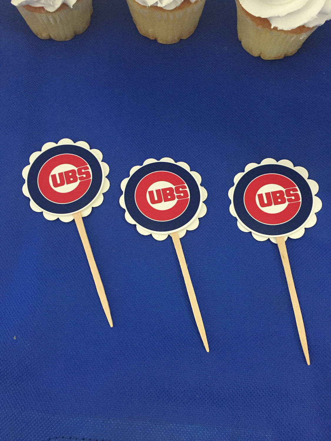 Chicago Cubs Cupcake Toppers - Etsy