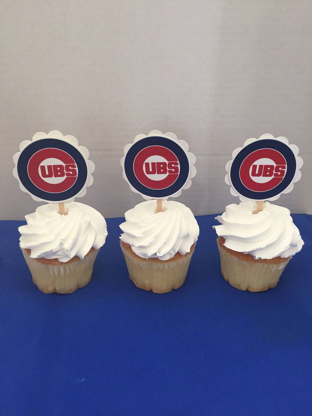 Chicago Cubs Cupcake Toppers - Etsy