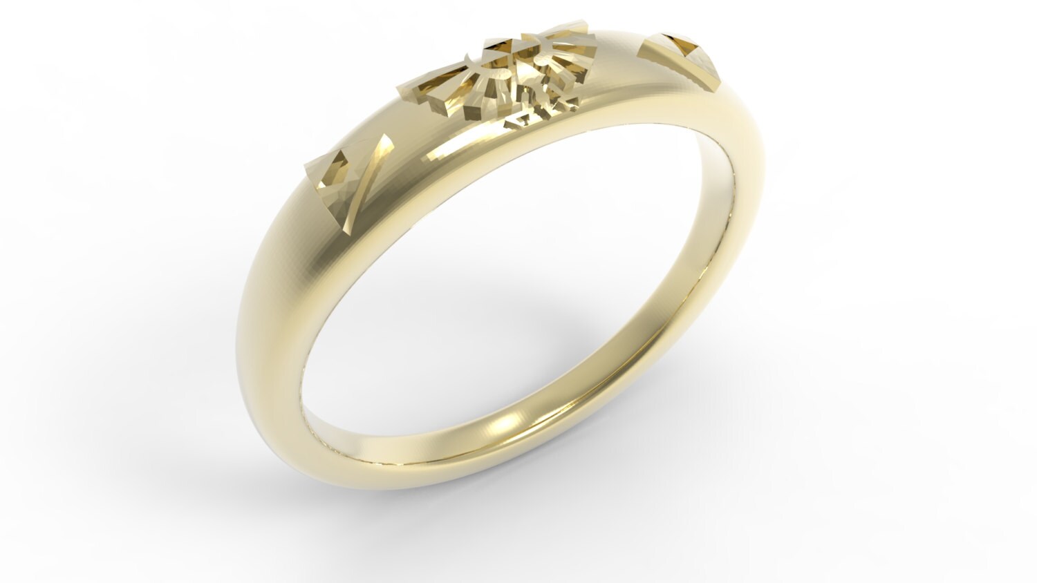 Zelda Triforce Engagement Ring 14k Gold | Etsy