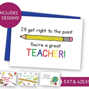 School Teacher Printable Card Bundle, Instant Download Teacher Appreciation Day Cards, Teacher Thank You E-Card, Bus Driver Thank You Note