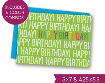 ハッピーバースデーの印刷可能なカードバンドル - 即時ダウンロードの誕生日グリーティングカード、子供の誕生日 E カード、デジタルダウンロード DIY カードを印刷 S1063