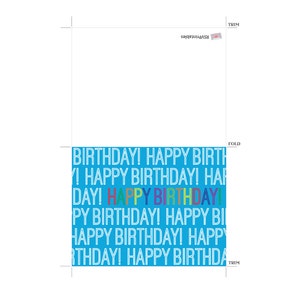 Happy Birthday Printable Card Bundle - Instant Download B-day Greeting ...