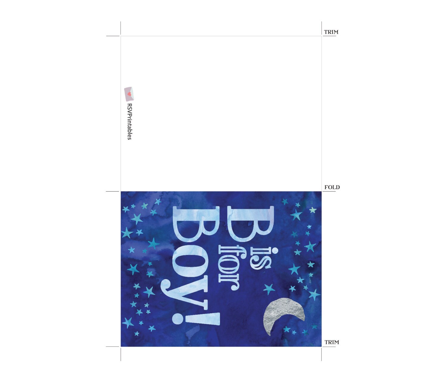 It's a Boy Printable Card Instant Download New Baby Shower Greeting ...