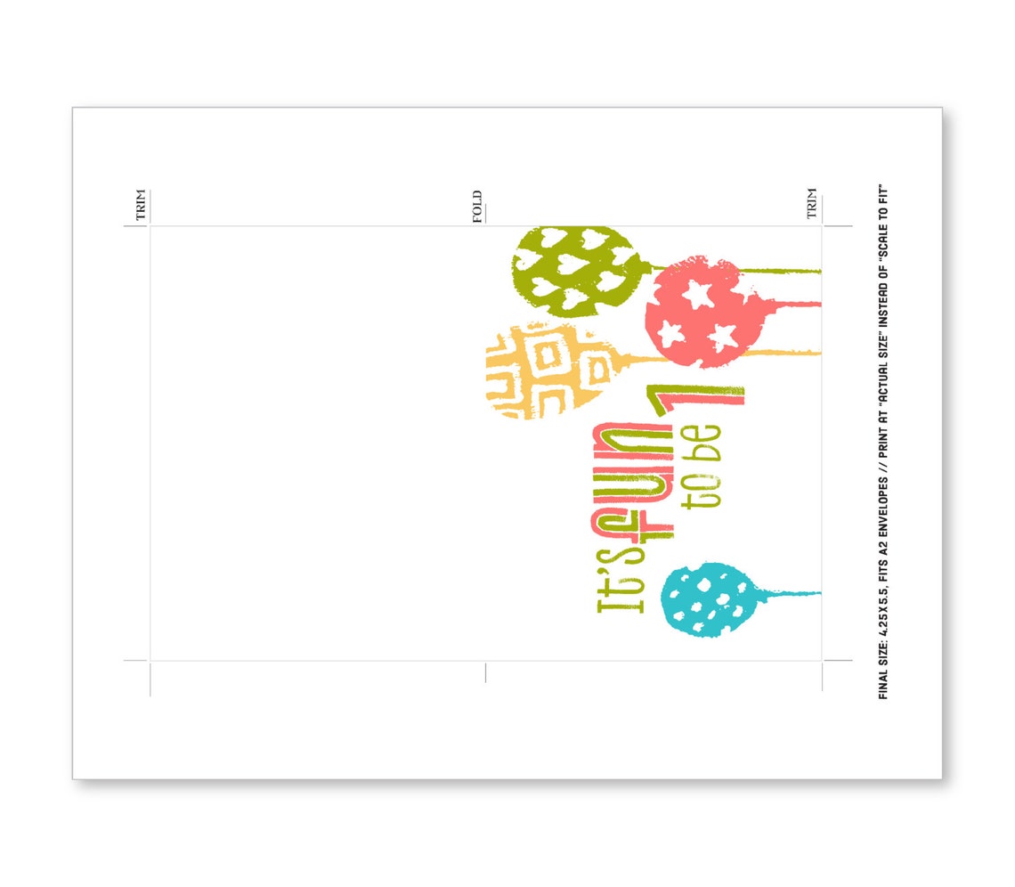 First Birthday Printable Greeting Card Bundle Childrens 1st - Etsy