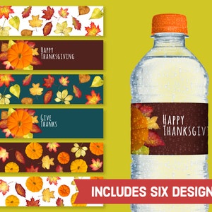 Fall Festival School Party Water Bottle Labels - Pumpkin Labels - Autumn Pumpkin Spice Latte - Digital Download Printable Halloween - S1428