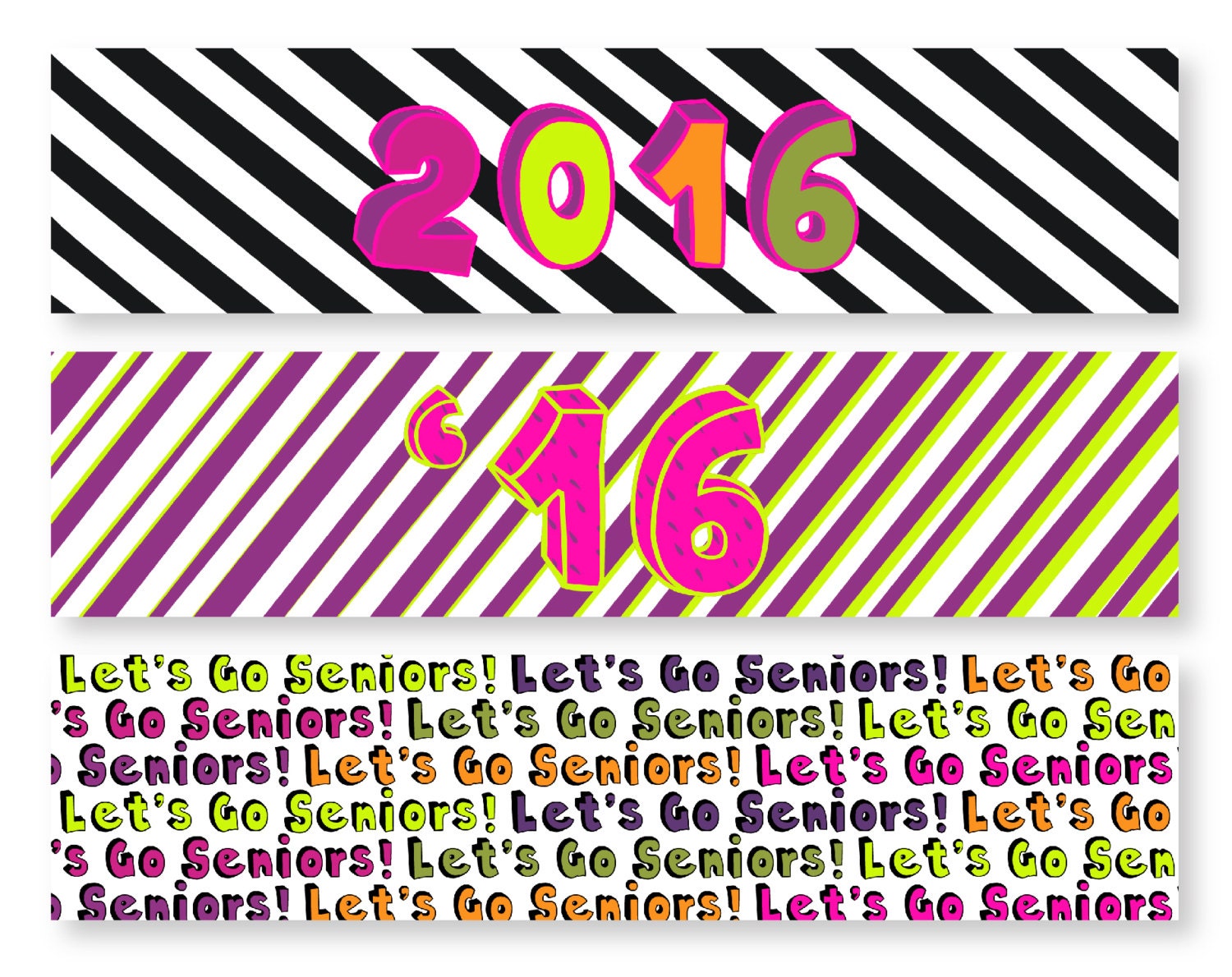 Class of 2016 Water Bottle Labels - Graduation Party Supplies - Class ...