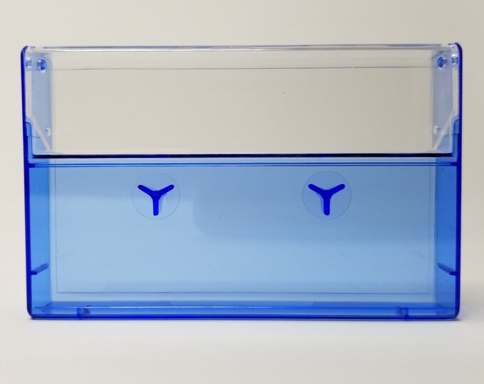 Cassette Tape Cases - 5 Pack - Clear Front + Blue Tint Back - Empty Plastic Boxes