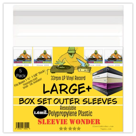 Large+ Box Set Sleeves 1.6mil Resealable (5)