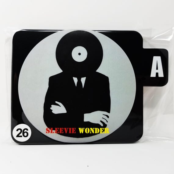 A-Z Shelf Divider Cards (x26) A to Z for CD - DVD - Vinyl Records - Game - ABC Front and Back - Thin & Light Black Plastic with Index Tab