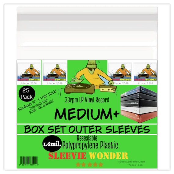 Medium+ Box Set Sleeves 1.6mil Resealable (25)