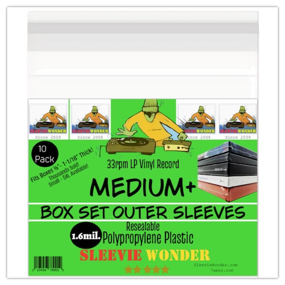 Medium+ Box Set Sleeves 1.6mil Resealable (10)