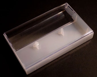 Cassette Tape Cases - 5 Pack - Clear Front + Frosted Back - Empty Plastic Boxes