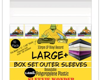 Conjunto de capas para caixas grandes (1,6 mil) com fecho reutilizável (10 unidades)