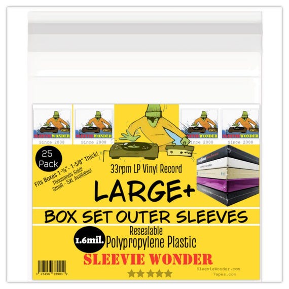 Large+ Box Set Sleeves 1.6mil Resealable (25)
