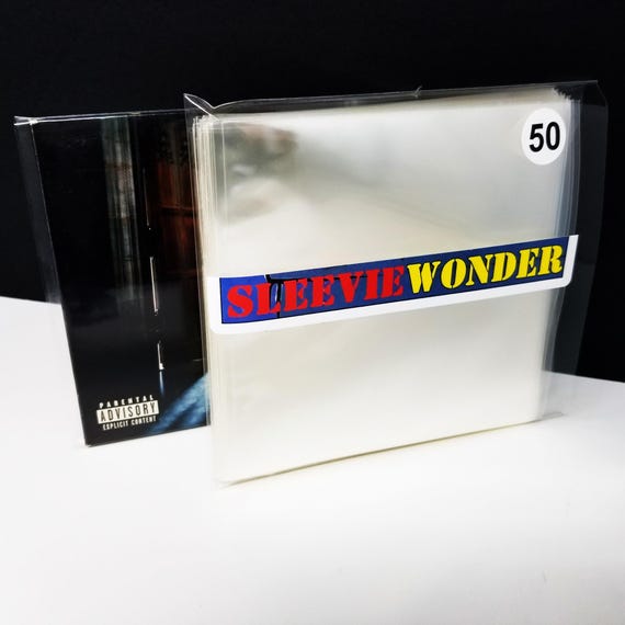 50 Digipak CD Sleeves - 2mil No Flap Polypropylene Plastic - Clear Outer - Side Load Open Spine Custom Fit Poly Bags Small Batch Craft