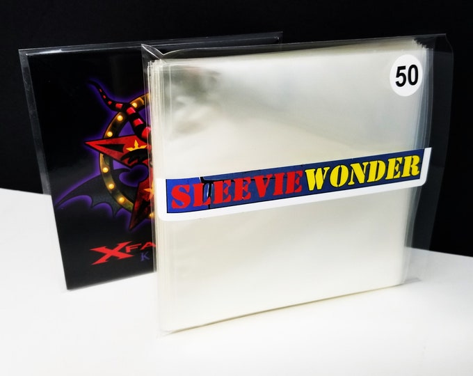 50 CD Jacket Sleeves - Side Load Over Thin Cardboard - 2mil No Flap Polypropylene Plastic - Clear Outer