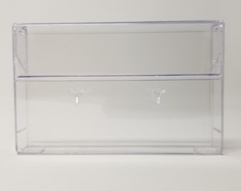 Cassette Tape Cases - 5 Pack - Clear Front + Clear Back - Empty Plastic Boxes