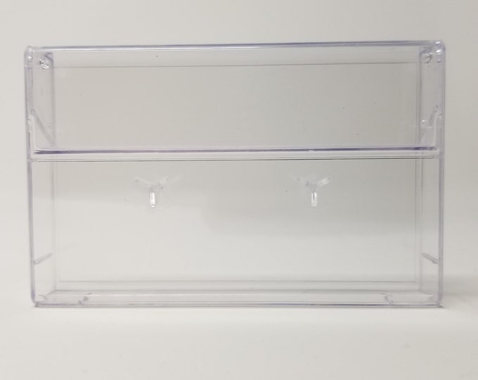Cassette Tape Cases - 5 Pack - Clear Front + Clear Back - Empty Plastic Boxes